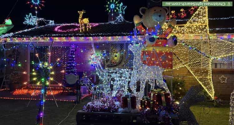 Christmas Light display at 59 Wittenoom Street, Boulder