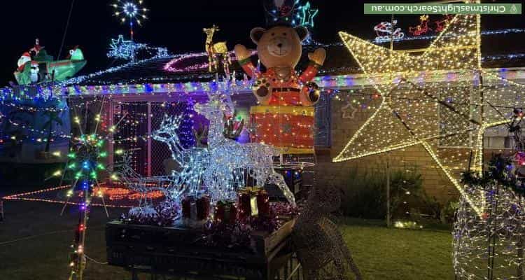 Christmas Light display at 59 Wittenoom Street, Boulder