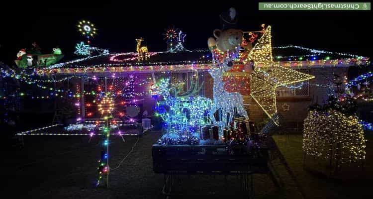 Christmas Light display at 59 Wittenoom Street, Boulder