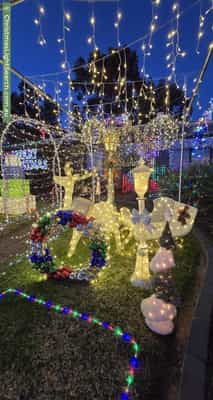 Christmas Light display at 18 Cooinda Avenue, Redwood Park
