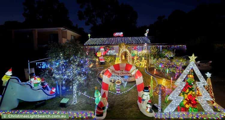 Christmas Light display at 18 Cooinda Avenue, Redwood Park