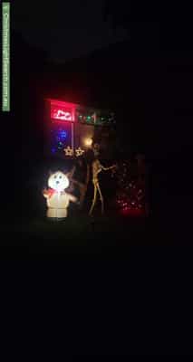 Christmas Light display at 13 Beckett Street, Chadstone