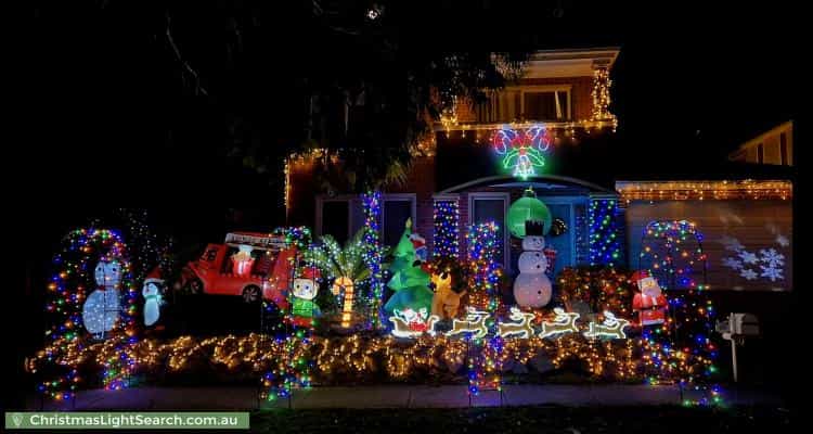Christmas Light display at 38 Thornley Drive, Berwick