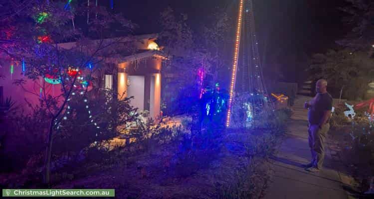 Christmas Light display at 100 Eucumbene Drive, Duffy