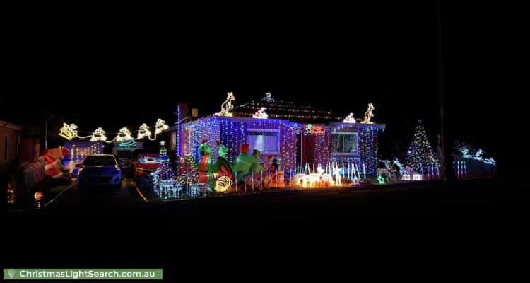 Christmas Light display at 17 Elizabeth Street, Bracknell