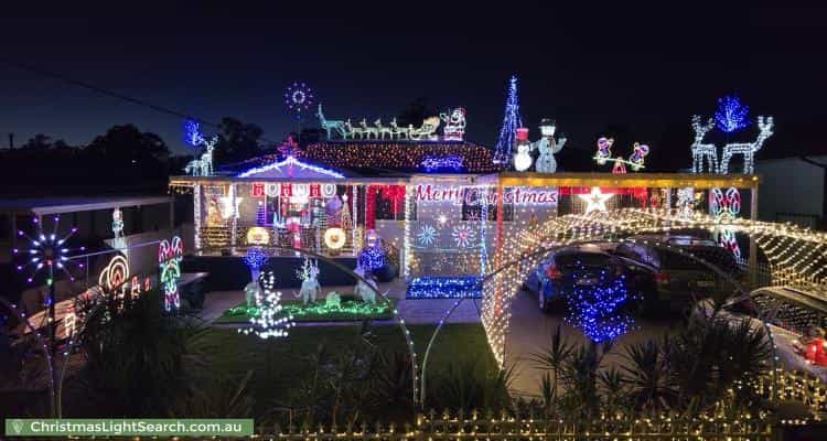 Christmas Light display at 27 Galloway Street, Busby