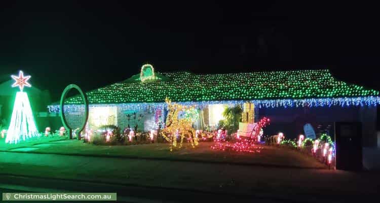 Christmas Light display at 2 Pinto Court, Woodcroft