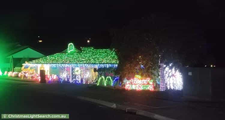 Christmas Light display at 2 Pinto Court, Woodcroft