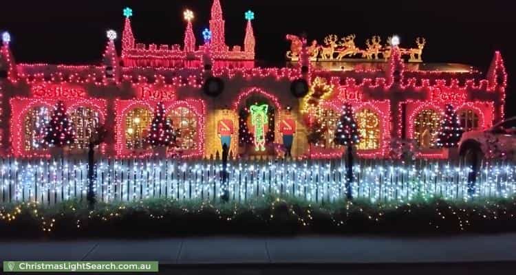 Christmas Light display at 9 Rothschild Street, Woodcroft