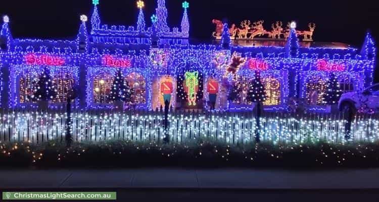 Christmas Light display at 9 Rothschild Street, Woodcroft
