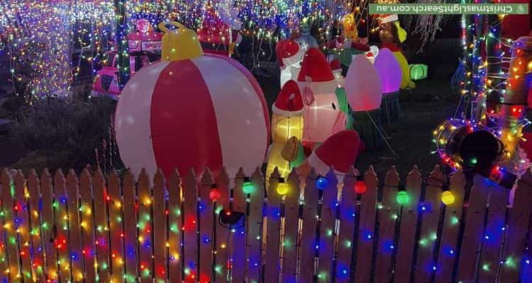 Christmas Light display at 4 Patricia Street, Millgrove