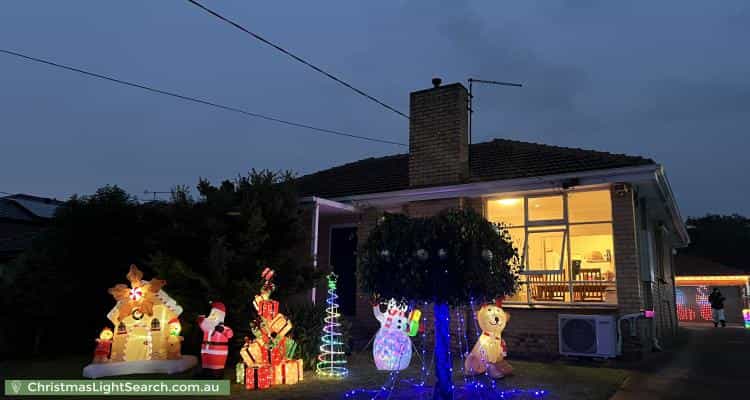 Christmas Light display at 5 Beckett Street, Chadstone