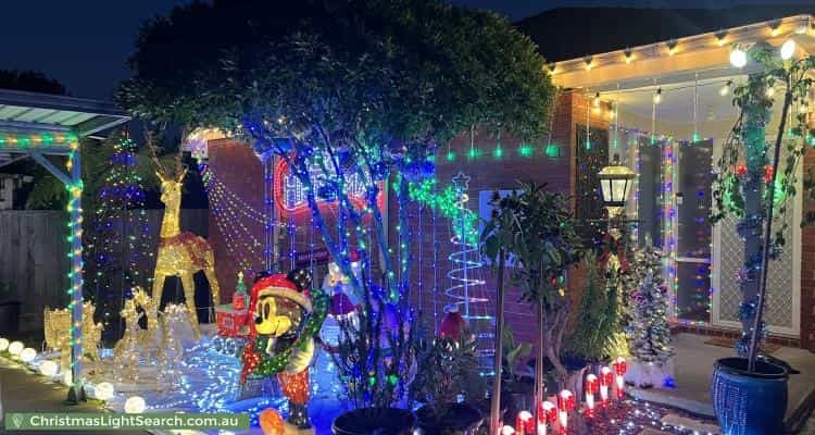 Christmas Light display at 5 Beckett Street, Chadstone