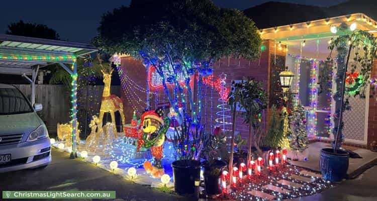 Christmas Light display at 5 Beckett Street, Chadstone