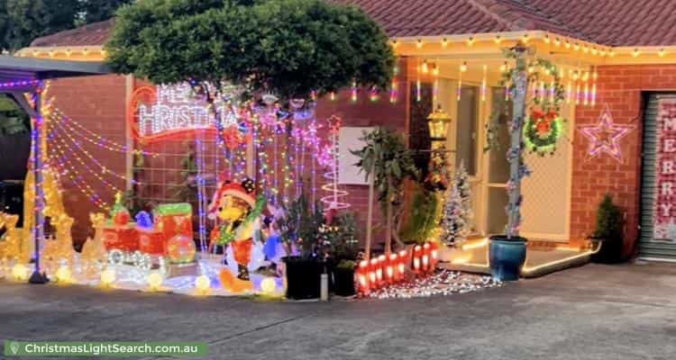 Christmas Light display at 5 Beckett Street, Chadstone