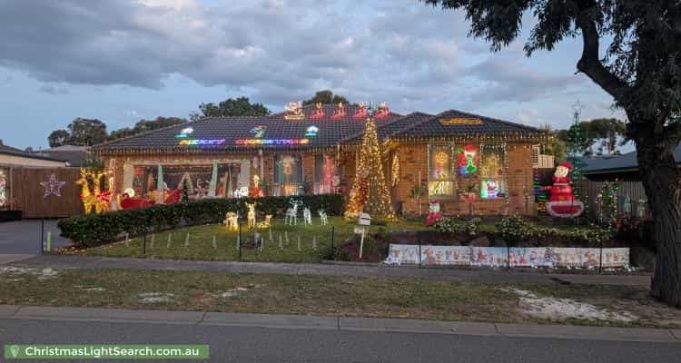 Christmas Light display at 4 Muirfield Close, Cranbourne