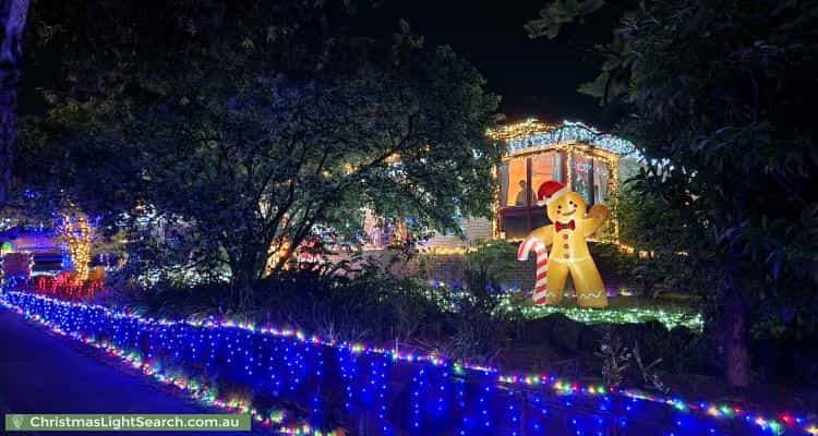Christmas Light display at 13 Carramar Court, Bayswater