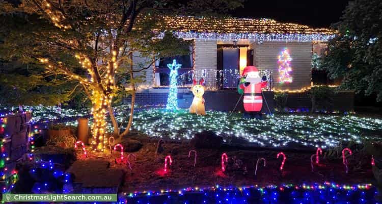 Christmas Light display at 13 Carramar Court, Bayswater