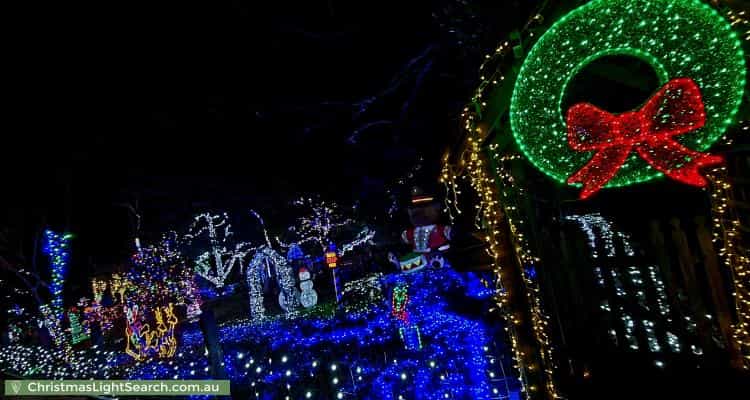 Christmas Light display at 24 Yalanda Street, Eden Hills