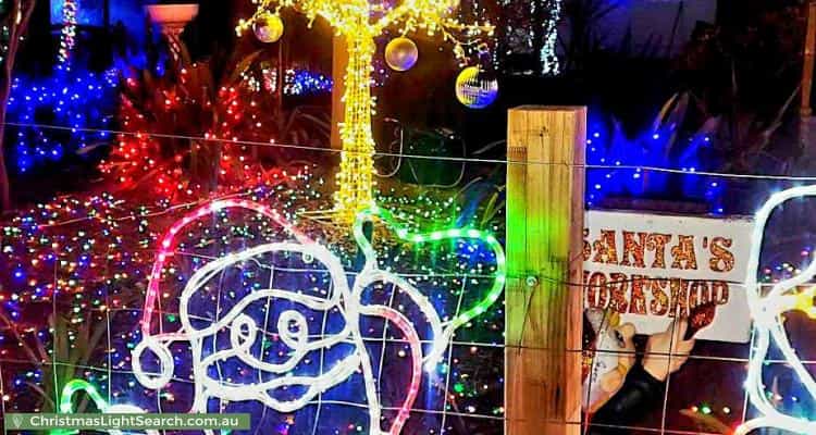 Christmas Light display at 24 Yalanda Street, Eden Hills
