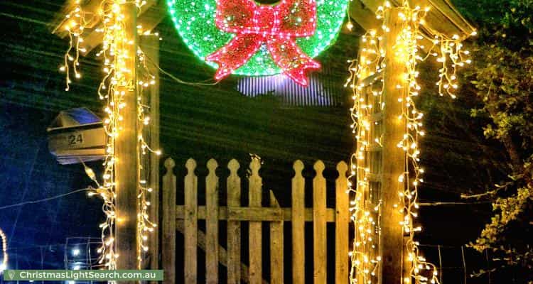 Christmas Light display at 24 Yalanda Street, Eden Hills
