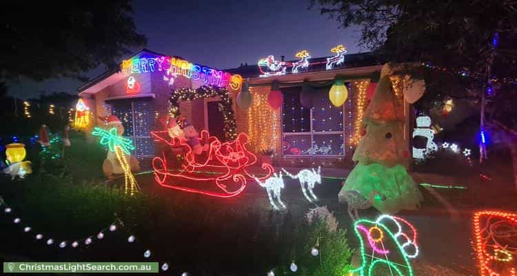 Christmas Light display at 23 Coningham Street, Gowrie