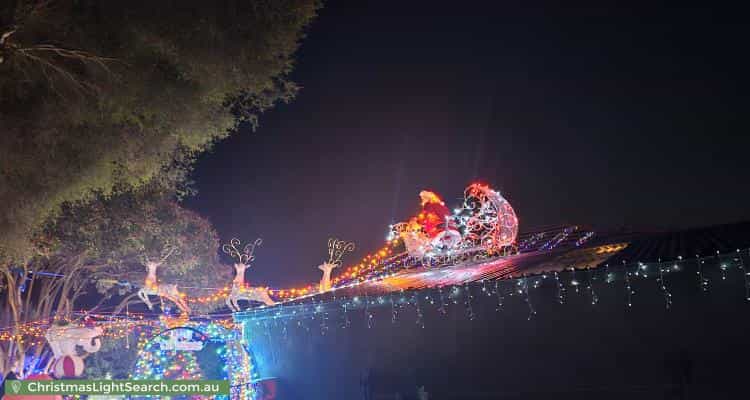 Christmas Light display at 33 Osborne Avenue, Trevallyn