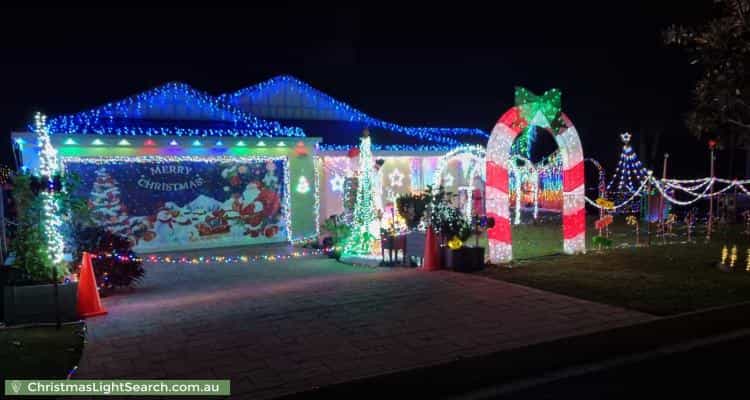 Christmas Light display at 8 Clembury Place, Calamvale