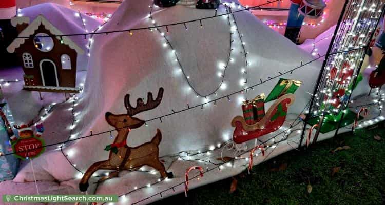 Christmas Light display at 8 Clembury Place, Calamvale