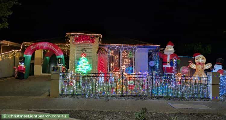 Christmas Light display at 16 West Parkway, Andrews Farm