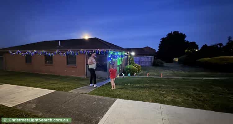 Christmas Light display at 1 Tripoli Court, Hallam