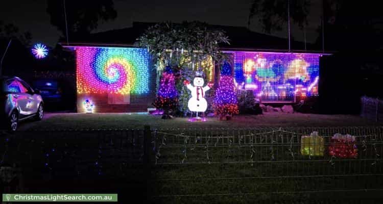 Christmas Light display at 9 Tonga Place, Lethbridge Park