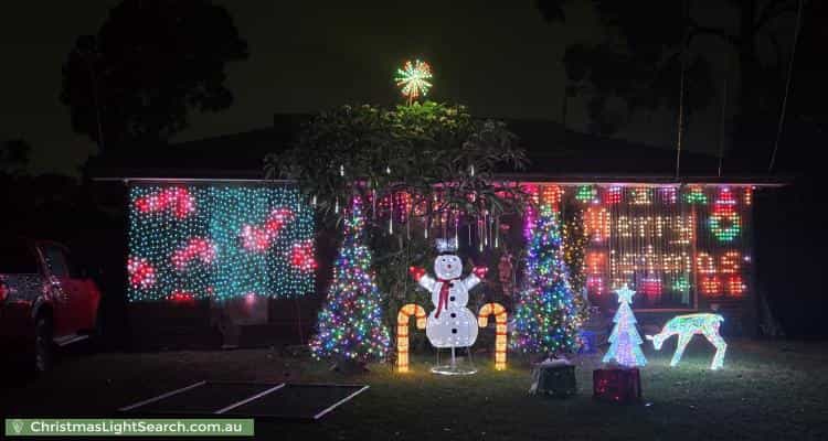 Christmas Light display at 9 Tonga Place, Lethbridge Park