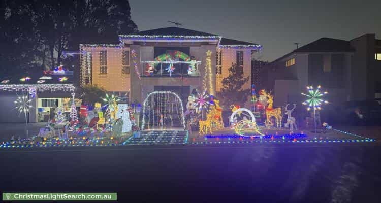 Christmas Light display at 17 Brunner Court, Kellyville