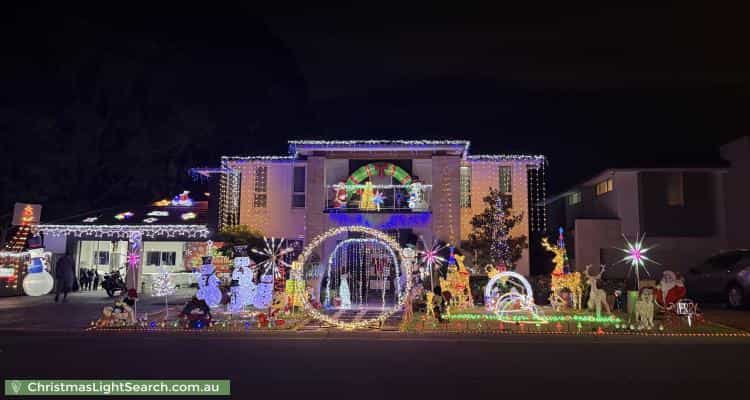 Christmas Light display at 17 Brunner Court, Kellyville