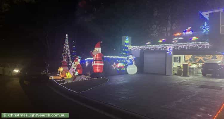 Christmas Light display at 17 Brunner Court, Kellyville