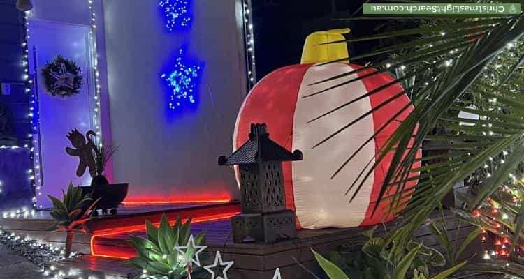 Christmas Light display at 83A Park Road, Cheltenham