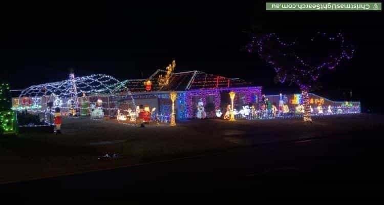 Christmas Light display at 32 Sports Avenue, Kilmore