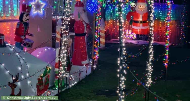 Christmas Light display at 8 Clembury Place, Calamvale
