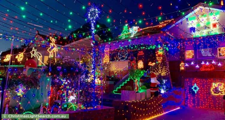 Christmas Light display at 30 Bellclover Court, Smythes Creek