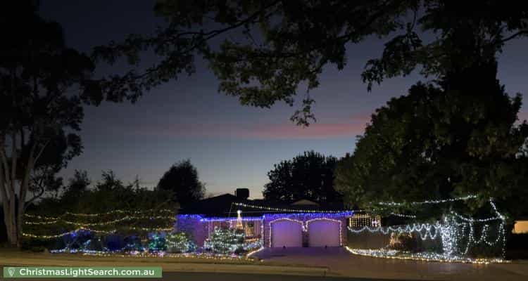 Christmas Light display at 53 Lewis Luxton Avenue, Gordon