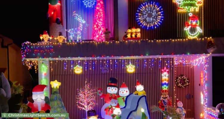 Christmas Light display at 11A Cashman Road, Brighton-Le-Sands