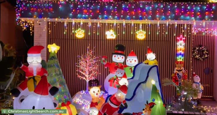 Christmas Light display at 11A Cashman Road, Brighton-Le-Sands