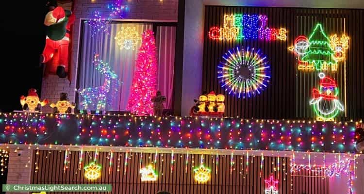Christmas Light display at 11A Cashman Road, Brighton-Le-Sands