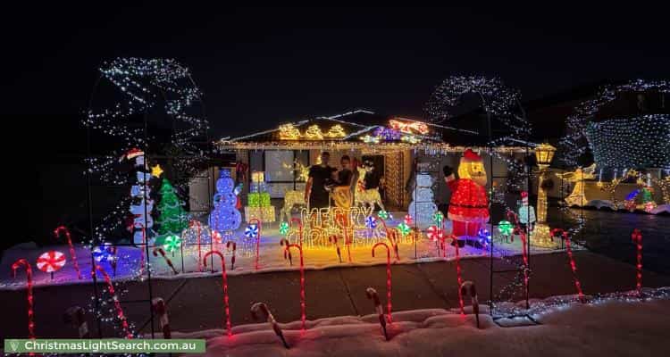 Christmas Light display at 19 Laurieton Road, Carnes Hill