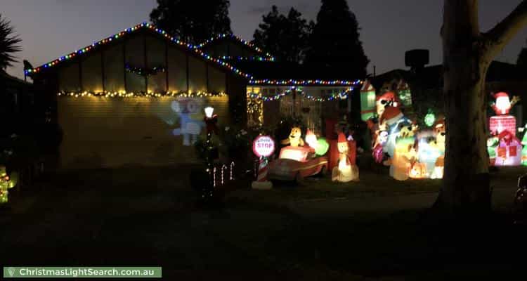 Christmas Light display at 11 Masterton Place, Cranbourne East