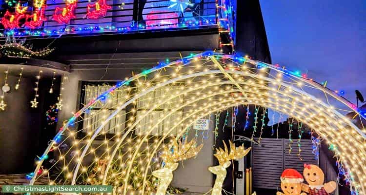 Christmas Light display at 18 Aero Street, Brighton-Le-Sands