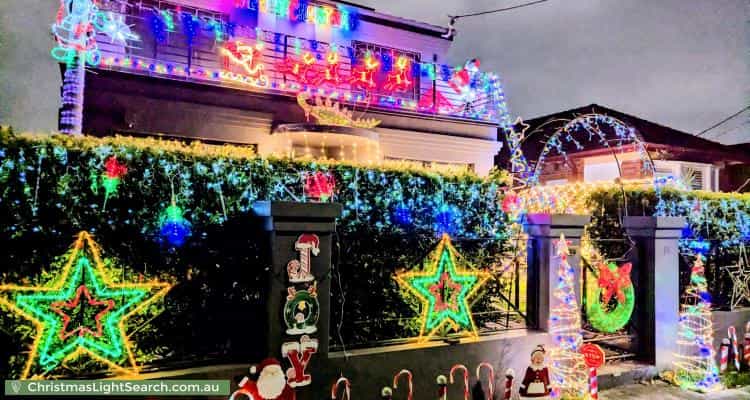 Christmas Light display at 18 Aero Street, Brighton-Le-Sands