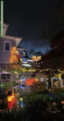 Christmas Light display at 27 Laurel Gr, Blackburn