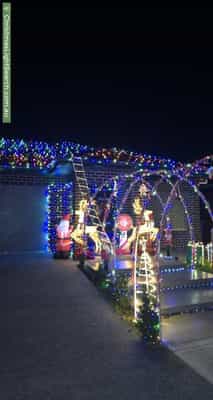 Christmas Light display at 61 Palm Avenue, Royal Park